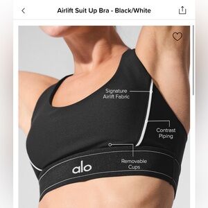 ALO Yoga Black and White Sports Bra